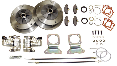 EMPI Zero-Offset Rear Disc Brake Kit with E-Brake - 5x205 Swing Axle (22-2905)