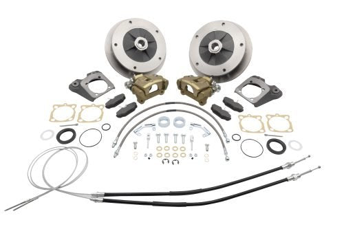 VW Rear Disc Brake Kit with E-Brake | 5x205 Zero Off-Set | IRS & '68 Swing Axle | 22-2906-J