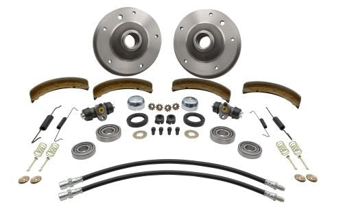 VW Front Drum Brake Kit | 5x205mm Early 5-Lug | 1958-1964 Beetle & Ghia | 22-4000-0 for Beetle, Karmann Ghia (1958-1964)