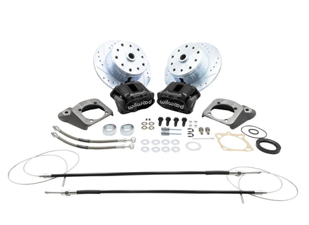 Wilwood Rear Disc Brake Kit with E-Brake - IRS 5x130/5x4.75, Wilwood Black Caliper (22-6155-B)
