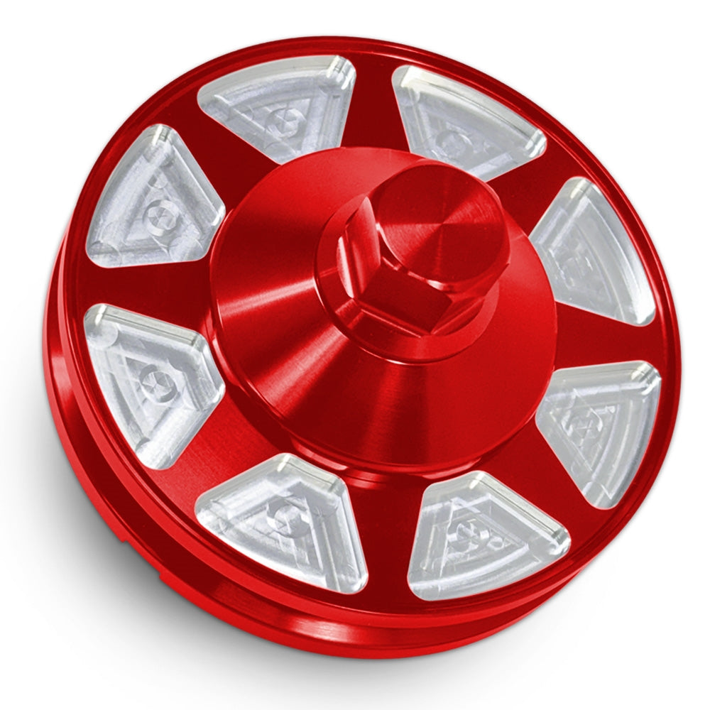 CMI 4.3 inch 8-spoke billet alt/gen pulley kit, red anodized (2515)