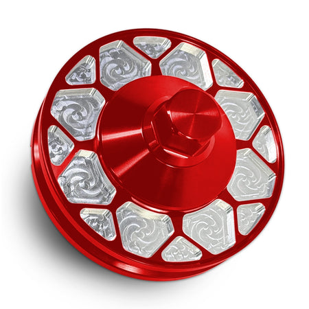 CMI 4.3 inch 12-spoke billet alt/gen pulley kit, red anodized (2517)