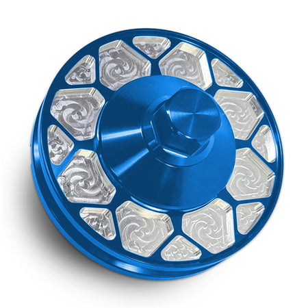 CMI 4.3 inch 12-spoke billet alt/gen pulley kit, blue anodized (2518)
