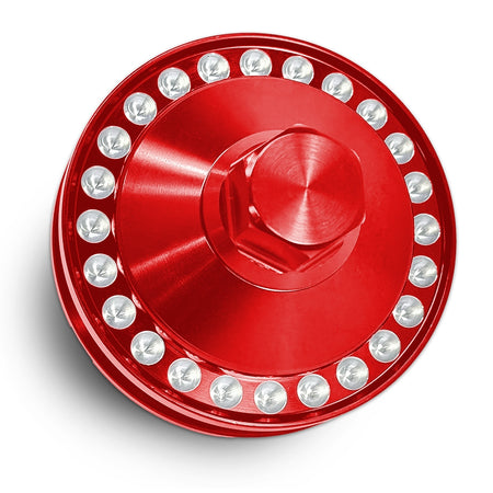 CMI 3.25 inch dimpled billet alt/gen power pulley kit, red anodized (2519)