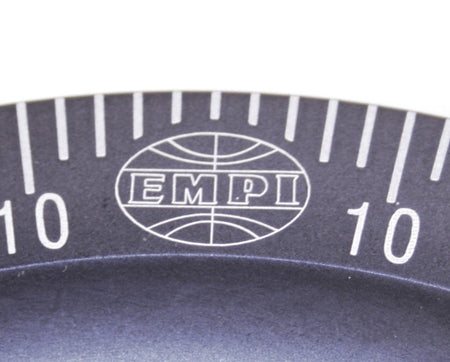 Hard-anodized black stock-size laser degree pulley 33-1055-0 by EMPI, air-cooled VW Type 1