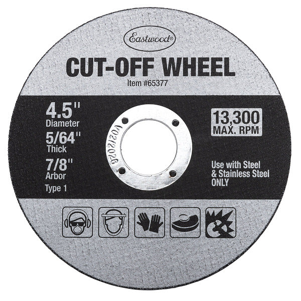 Eastwood 65377 4.5 inch Cut-Off Wheels 5-Pack 7/8 arbor