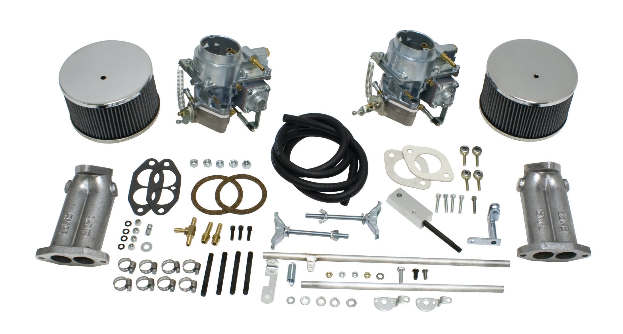 EMPI 43-4430-0 Dual 40K Kadron Style Carburetor Kit with Deluxe Twist Linkage for VW Type 1 Dual Port