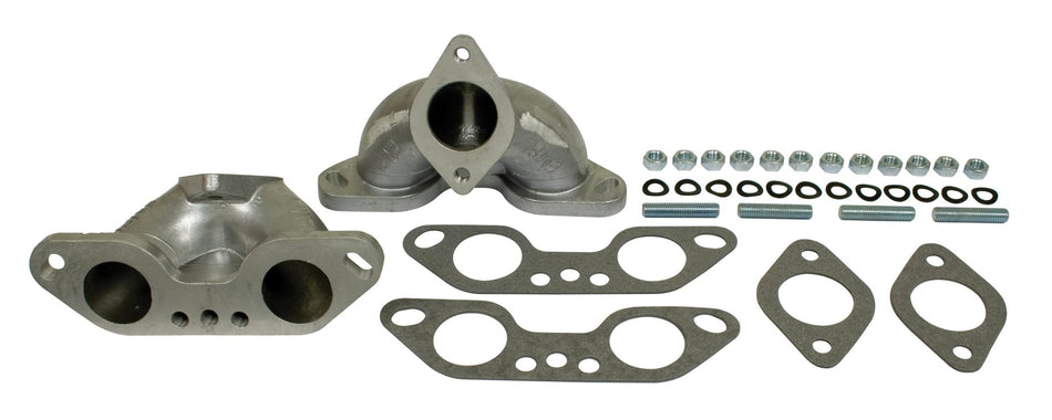EMPI EPC 34 or ICT Manifold Kit for 1700-2000cc Type 2/4 & 914 Engines (Ball Burnished Finish) (43-5207-0)