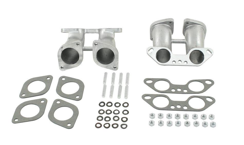 EMPI Dual HPMX or IDF Manifold Kit for 1700-2000cc Type 2/4 & 914 (Ball Burnished Finish) (43-5210-0)