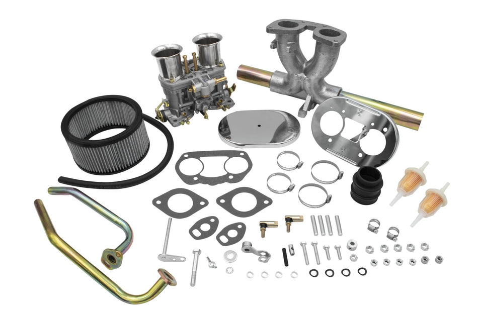 Genuine Weber 44mm IDF single carburetor kit for VW Beetle, Super Beetle, Ghia, Bus & Thing (43-7316-0)