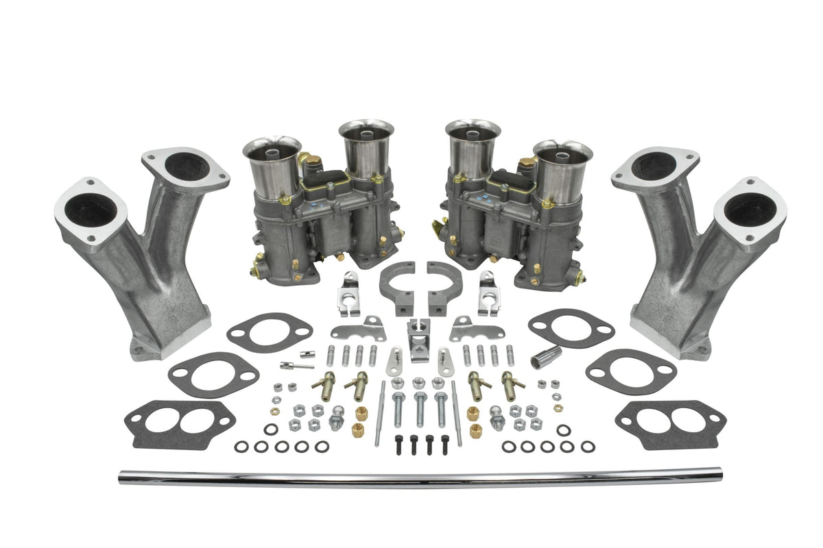EMPI 43-7328-0 Dual Weber 48 IDA Carburetor Kit with Standard Manifolds and Cross-Bar Linkage for VW Type 1