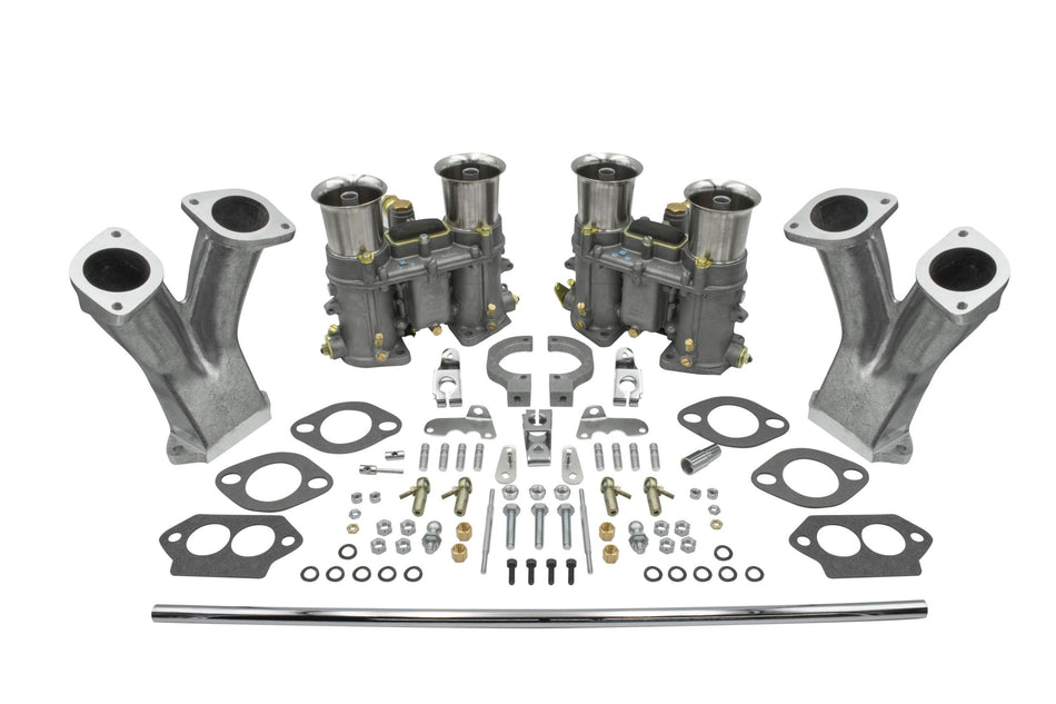 EMPI 43-7328-0 Dual Weber 48 IDA Carburetor Kit with Standard Manifolds and Cross-Bar Linkage for VW Type 1