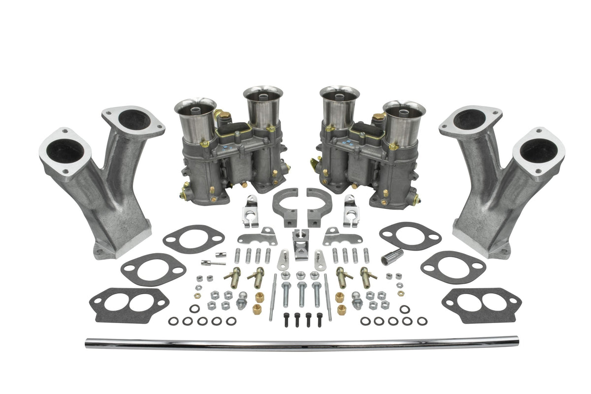 EMPI Dual Weber 48 IDA Carburetor Kit with Standard Manifolds and Cross-Bar Linkage for VW Type 1