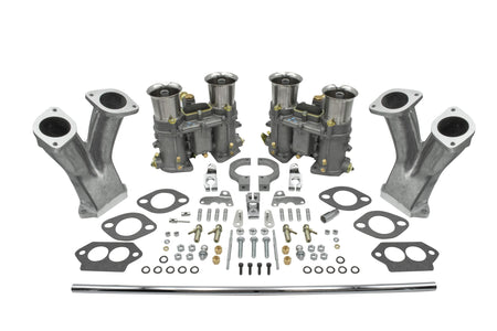 EMPI Dual Weber 48 IDA Carburetor Kit with Standard Manifolds and Cross-Bar Linkage for VW Type 1