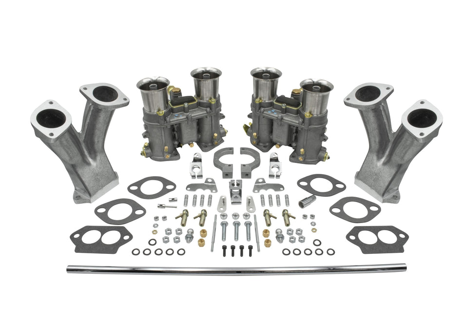 EMPI Dual Weber 48 IDA Carburetor Kit with Standard Manifolds and Cross-Bar Linkage for VW Type 1