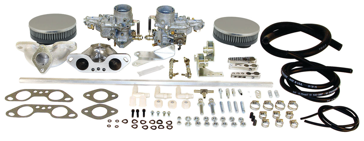 Weber 34mm ICT dual carburetor kit for VW Type 2/4 & Porsche 914 dual port (43-7412-0)