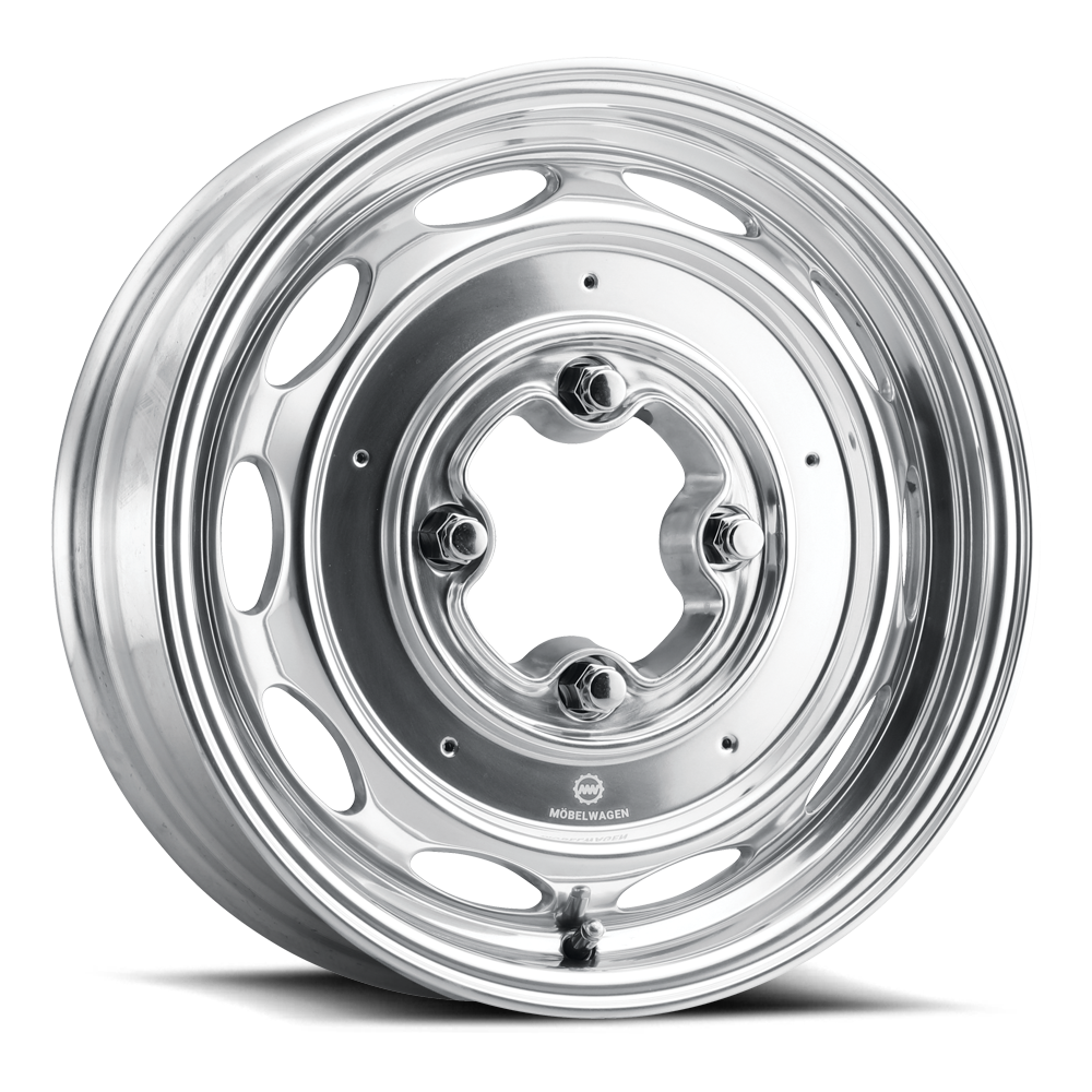 Mobelwagen 430 Interceptor wheel, polished, 4x130 (15x4.5 shown; MW-430P)