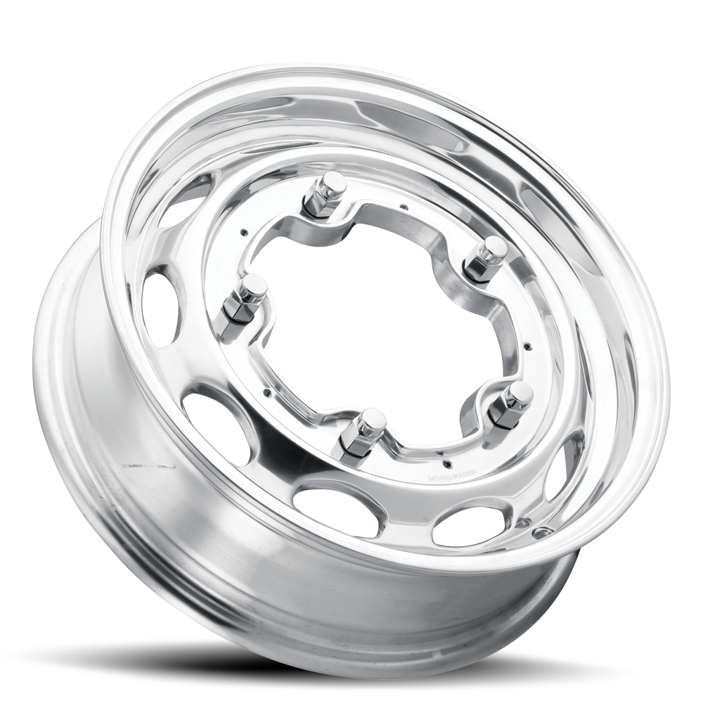 Mobelwagen 520 Interceptor polished wheel laid flat, 5x205 (15x4.5 shown)
