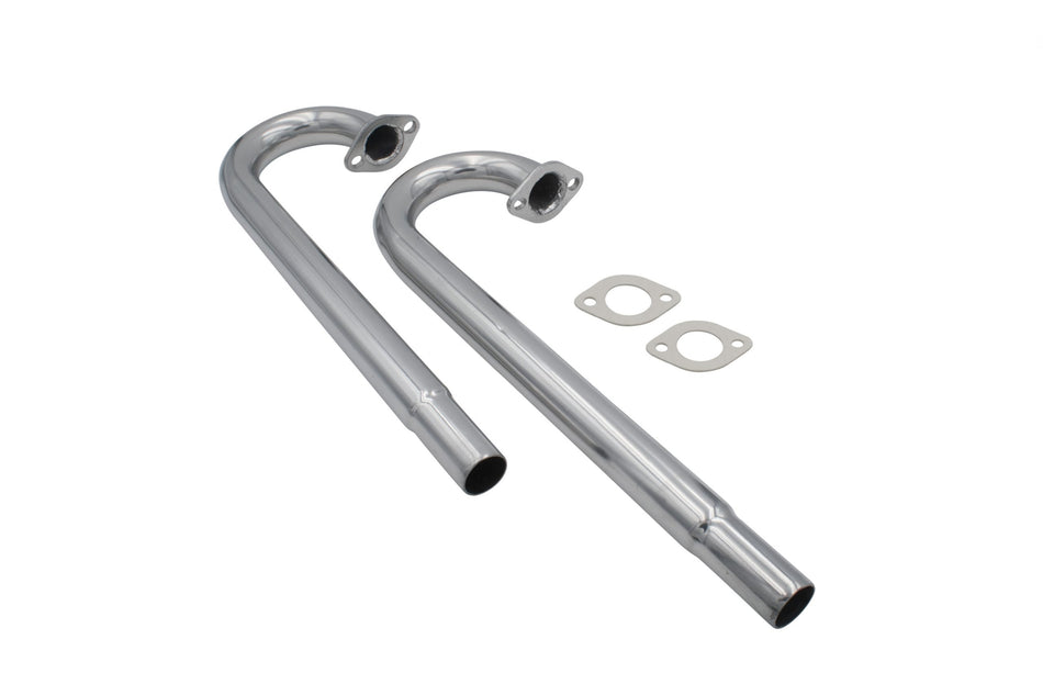 EMPI 1-1/2 inch ceramic coated heater box delete J-tubes pair, 55-3357-0
