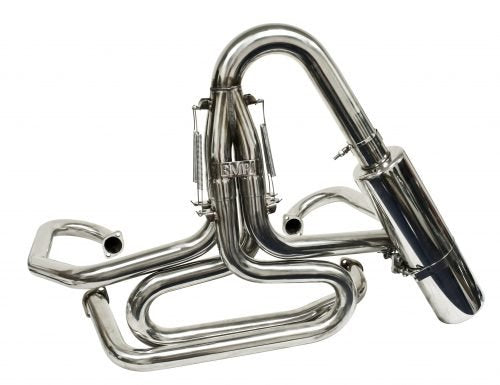EMPI 1-5/8 inch 304 stainless steel off-road competition exhaust with high-performance racing muffler, VW
