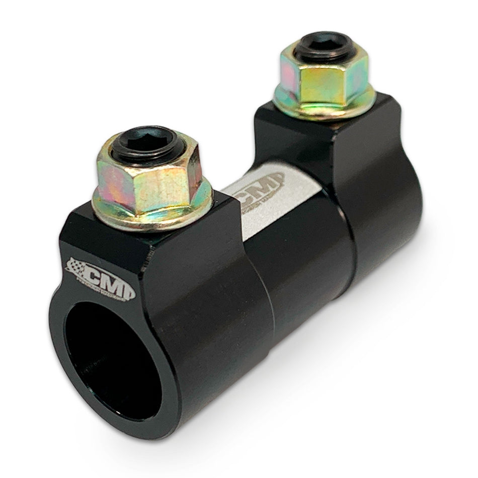 CMI billet racing shift rod coupler, early style, 7075-T651 aluminum with black hard anodized finish, CB 6111