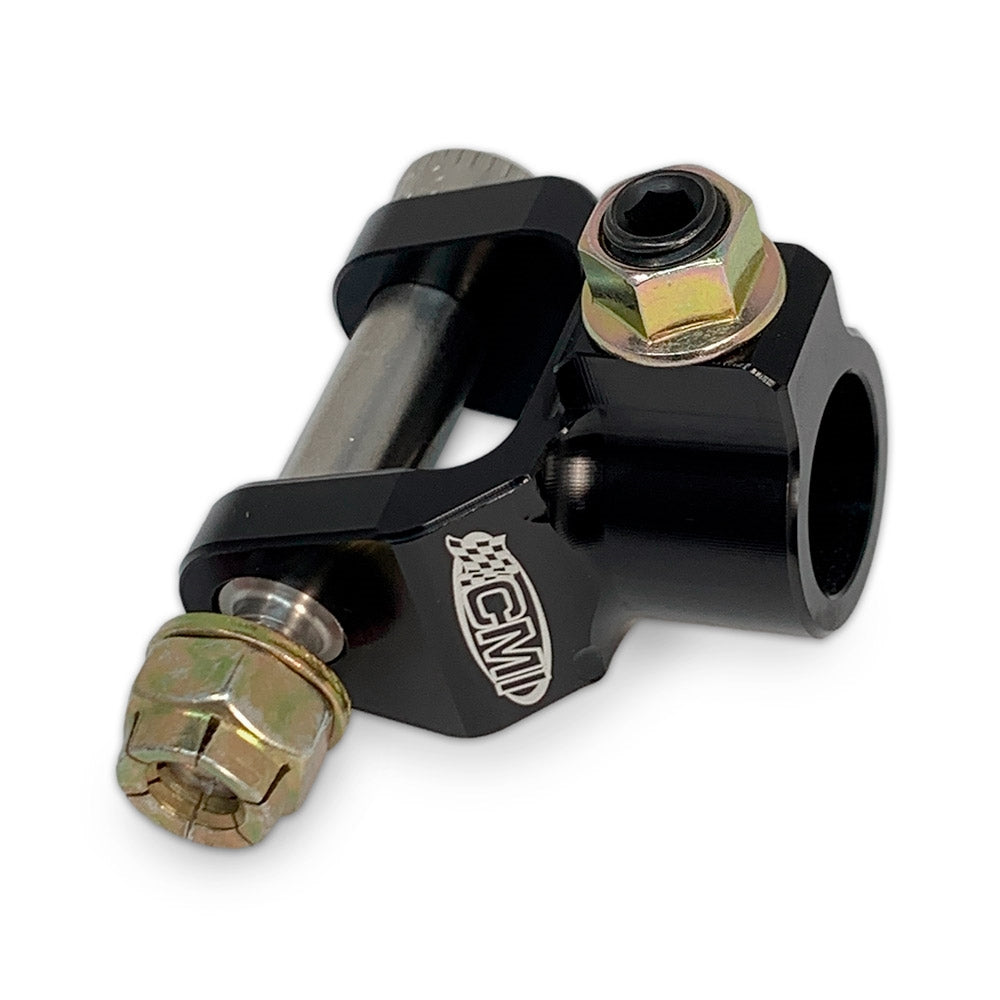 CMI billet racing shift rod coupler, late style, 7075-T651 aluminum with black hard anodized finish, CB 6112