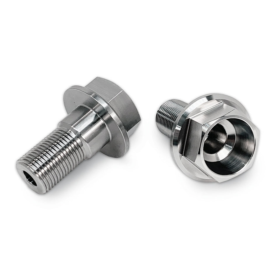 CMI 17-4 H-900 stainless steel rear transmission cross brace mounting bolts, M18 x 1.5, pair, VW Beetle (CB 6175)