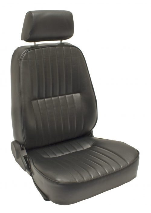 EMPI Low-Back Reclining Bucket Seat - Black Vinyl - Right Side - 62-2961-0