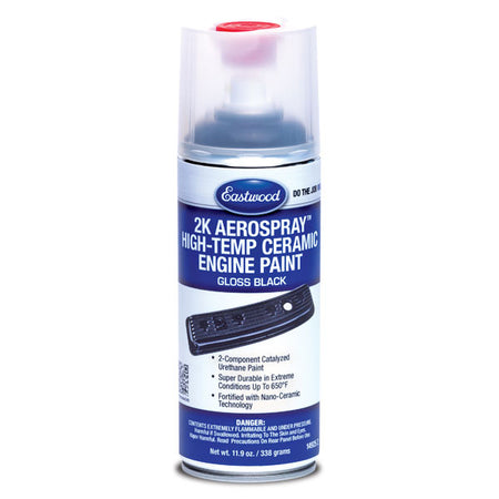 Eastwood 14925Z 2K High-Temp Ceramic Engine Paint Gloss Black