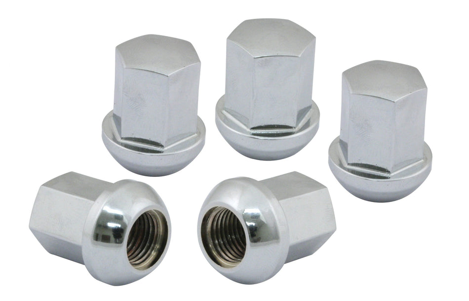 EMPI Porsche Style Alloy Lug Nuts, Aluminum, Chrome Finish, Set of 5 (70-2867-0)