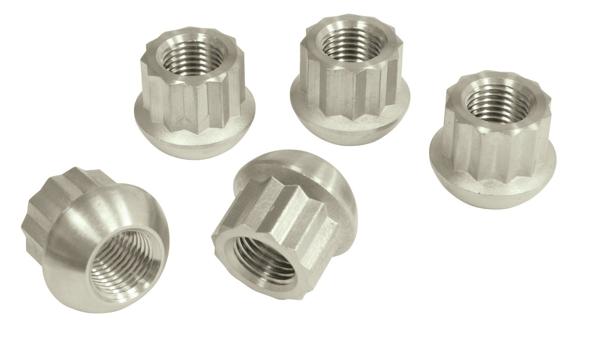 EMPI Porsche Style Alloy Lug Nuts, Raw, Ball Seat, M14-1.5, Set of 5 (70-2887-0)