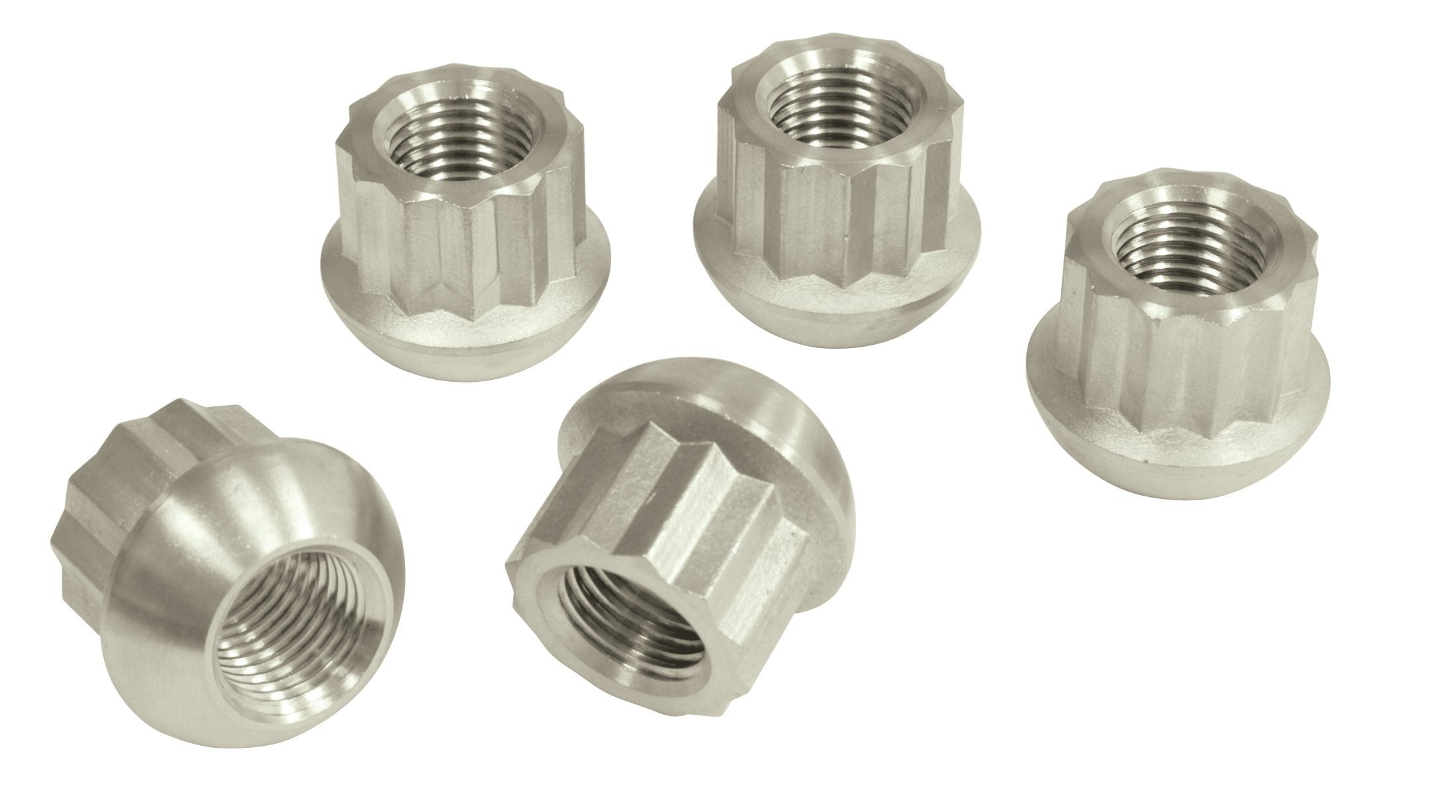 EMPI Porsche Style Alloy Lug Nuts, Raw, Ball Seat, M14-1.5, Set of 5 (70-2887-0)