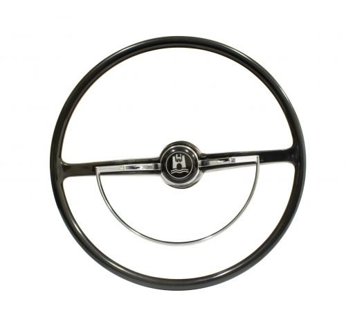 VW Black Steering Wheel Kit | 1966 Design | Beetle, Ghia, Type 3 (1962-1971) | 79-4005-0 for Beetle, Karmann Ghia, Type 3...