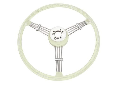 Banjo Style Vintage Steering Wheel Kit - 15.5" Silver / Grey - Classic VW & Porsche Styling