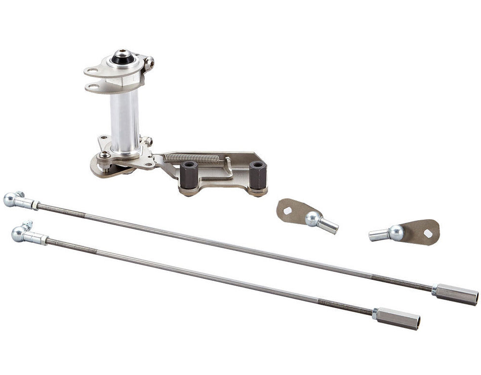 Vintage Speed Best Linkage 155-001-02ICT quick-release throttle linkage for dual Weber ICT carburetors, VW Type 1 engine with stock fan housing