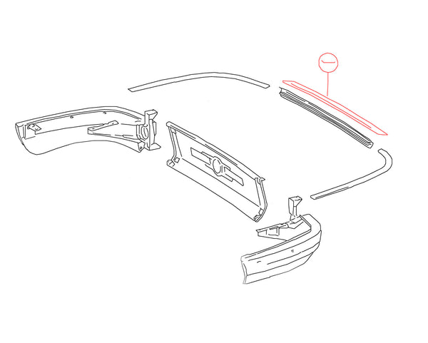 Rear Engine Lid Lip Seal for Porsche 911/912 (1965-1973) - Part 90151290100