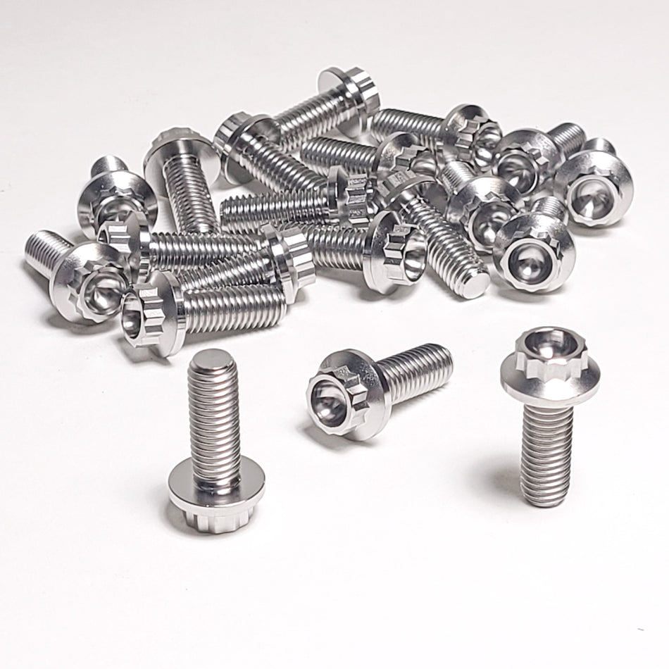 Titanium 22-piece 8mm x 1.25mm bolt kit