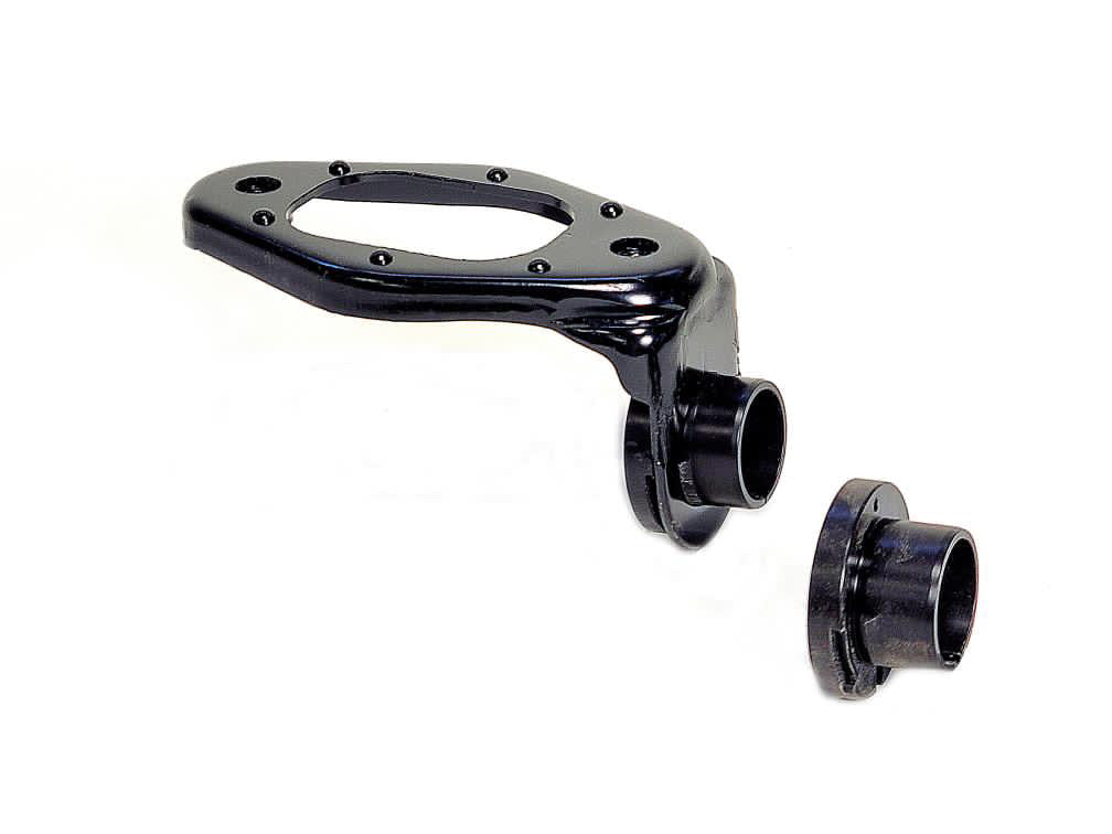Virgin Delrin VW shift rod bushing CH01 — Snap-Lock design installed in shift rod hanger