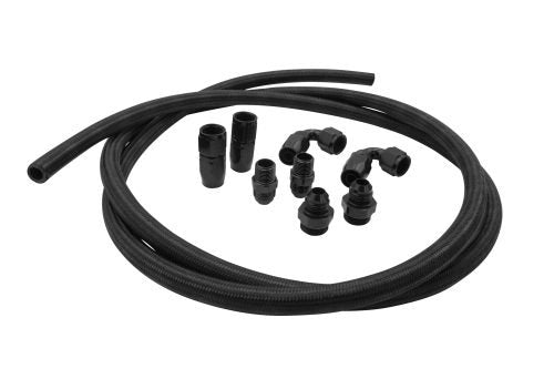 BUGPACK -8 AN Breather Hose Kit with Black Woven XPR Hose - B3-0433-0