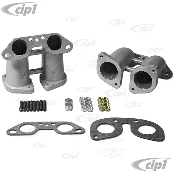 Dual 40-44 IDF Manifold Kit Bus-Style for Porsche 914/912E (Pair) - Part C10-43-5210