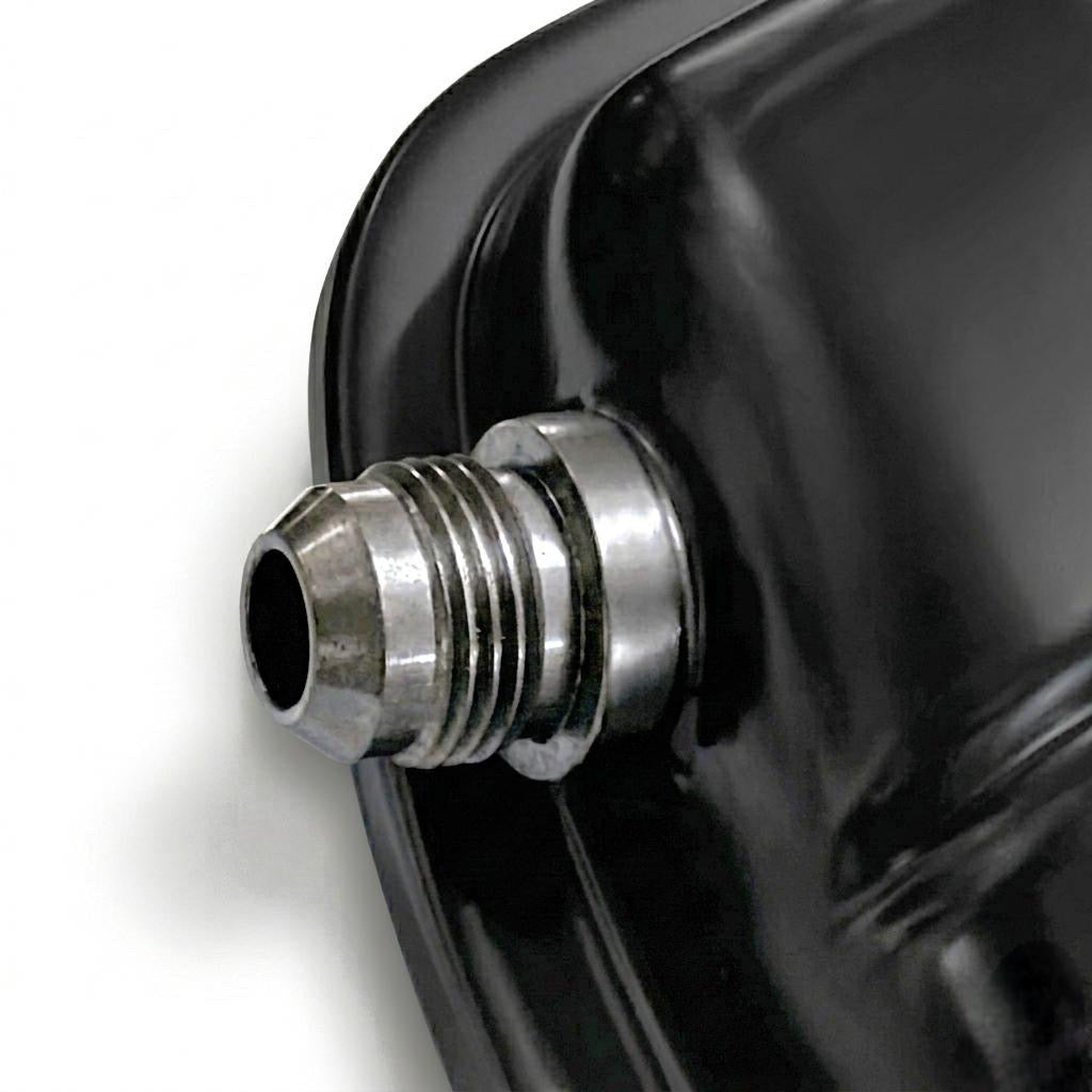 Underside view of restored German VW Type 1 valve covers showing original stamping and finish