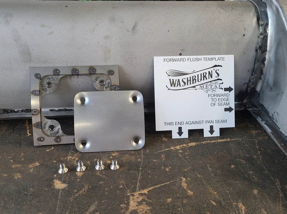Forward flush tunnel cover kit with cutting template