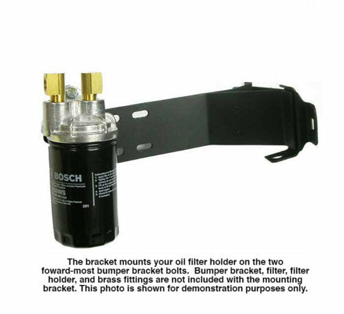 Left-Side Fender Oil Filter Mounting Bracket for Full-Flow Systems