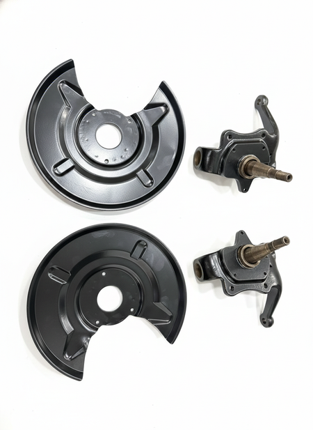 Genuine VW Transporter Disc Brake Spindles & Backing Plates (1971) for Bus (1971)