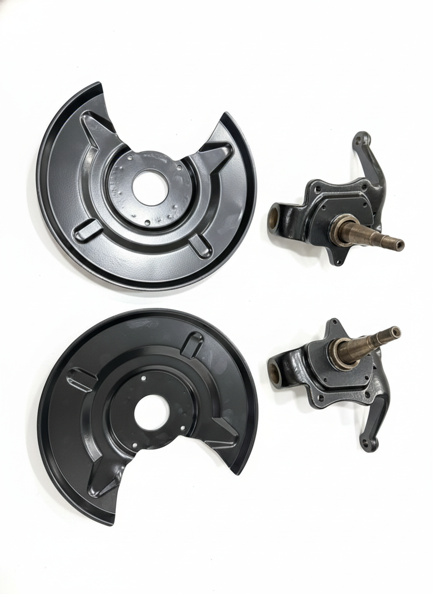 Genuine VW Transporter Disc Brake Spindles & Backing Plates (1971) for Bus (1971)