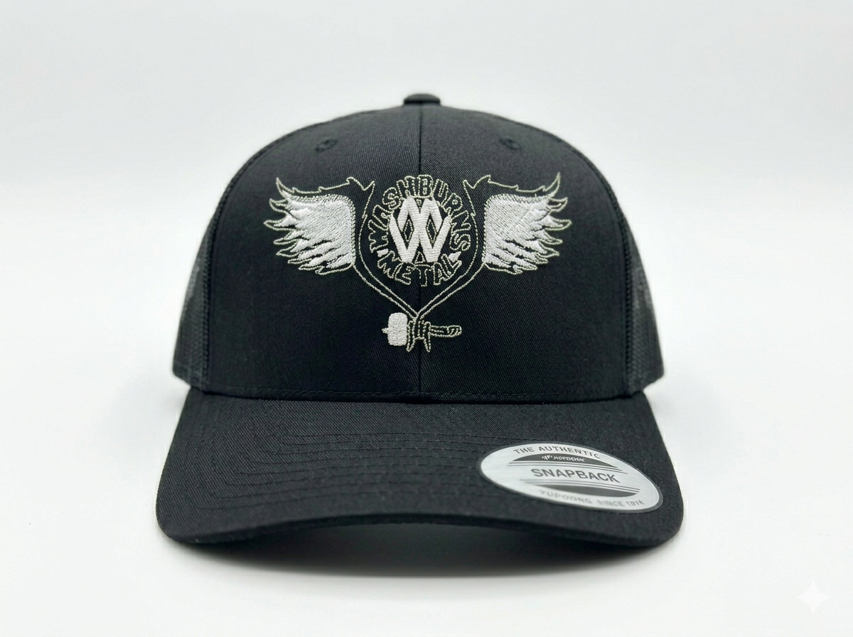 Washburn’s Metal Wing Logo Trucker Hat