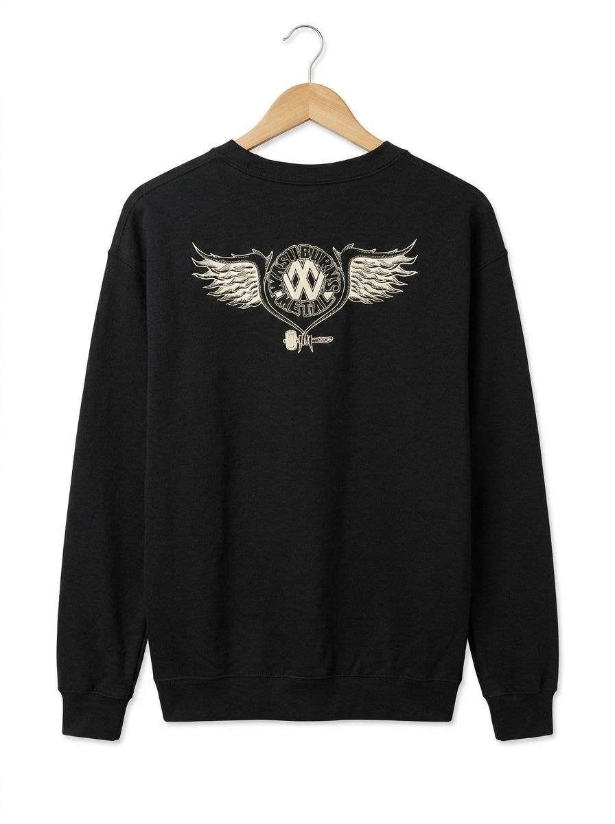Washburn’s Metal Winged Crewneck