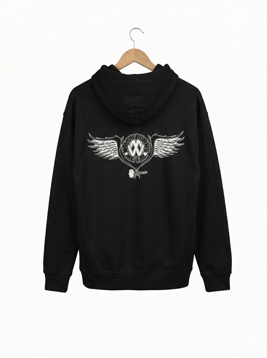 Washburn’s Metal Winged Hoodie