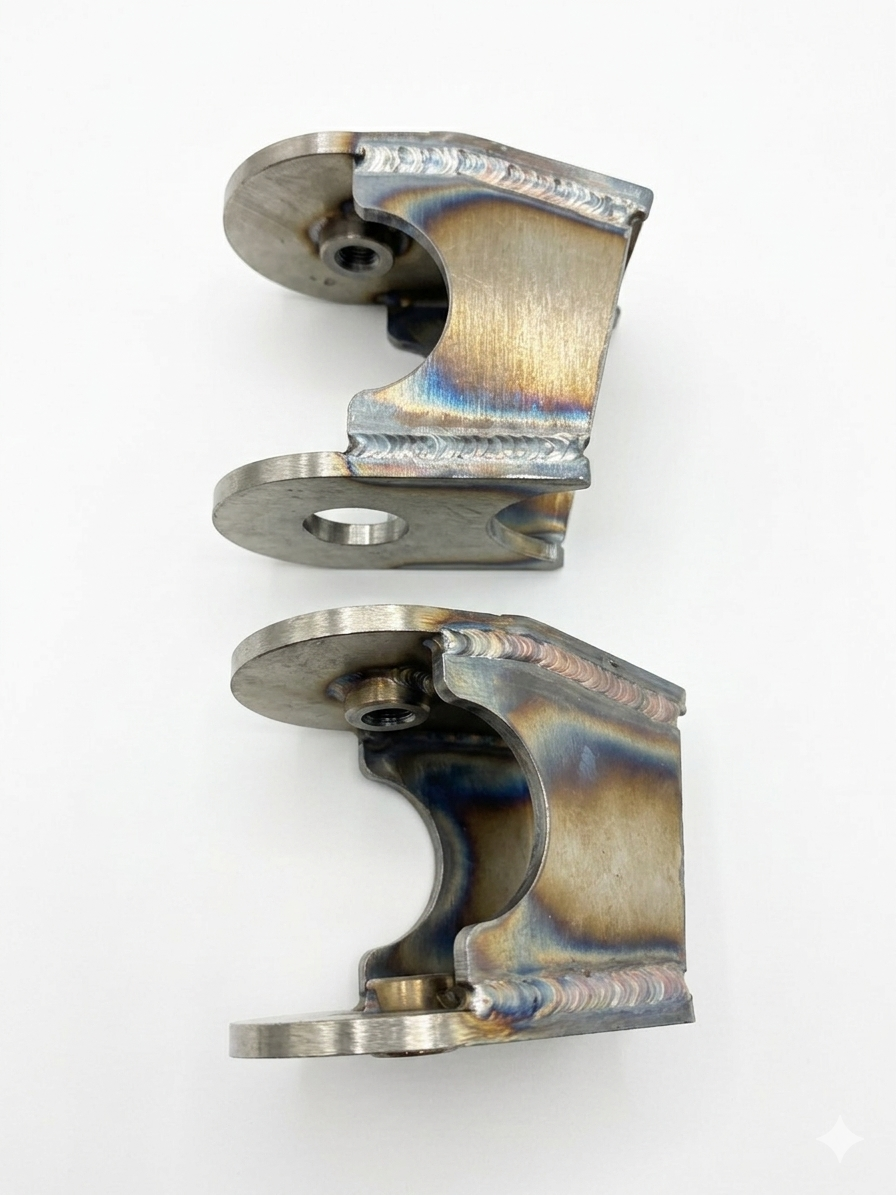 TIG-Welded IRS Control Arm Brackets (Pair), Swing-to-IRS Weld-In Pockets - VW Type 1 & Dune Buggy, alternate view