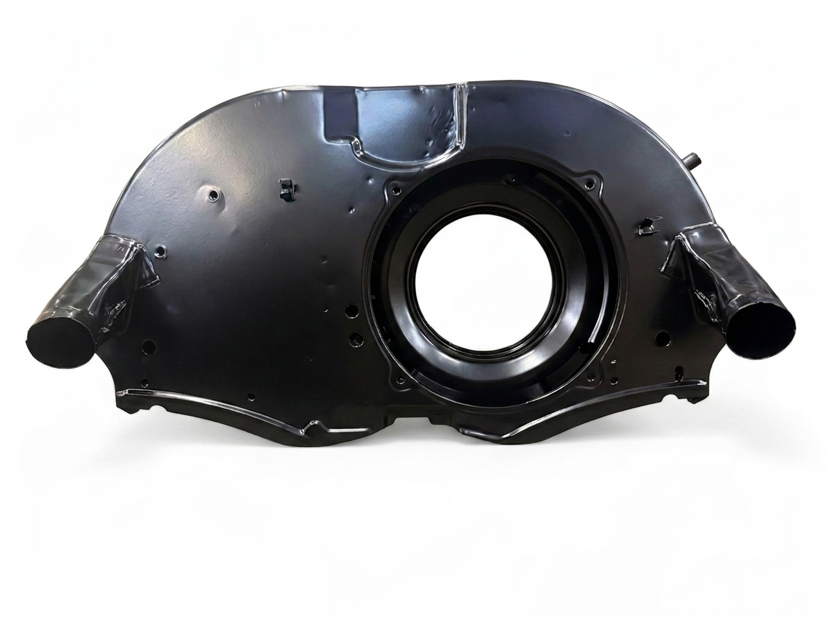 Refurbished Genuine German Doghouse Fan Shroud, VW Type 1, Cardinal Powder Coat